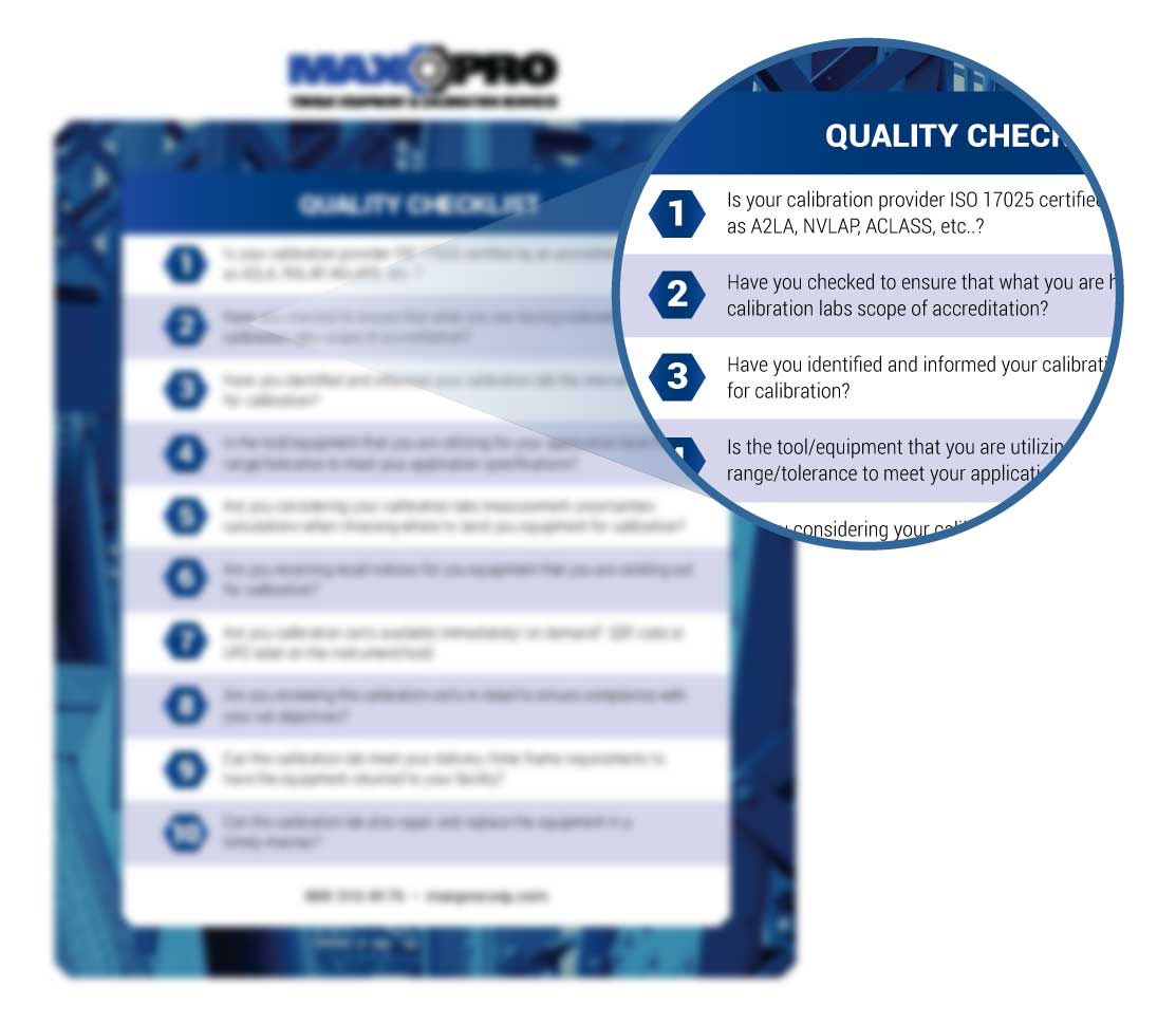 Download Your FREE Torque Wrench Quality Checklist.